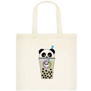 bengbuPANDA 100% Cotton Canvas Little Tote Bag
